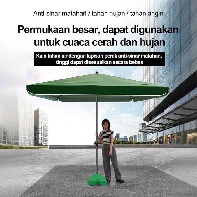 Payung Teduh Lipat Extra Besar - Payung Outdoor Anti UV untuk Usaha, Pantai & Taman KOS