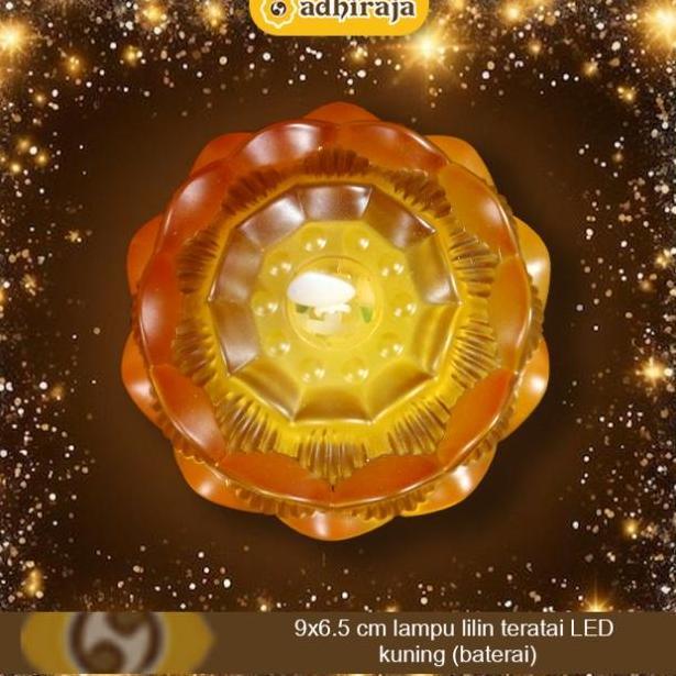 Lampu lilin Altar Puja Sembahyang teratai LED merah