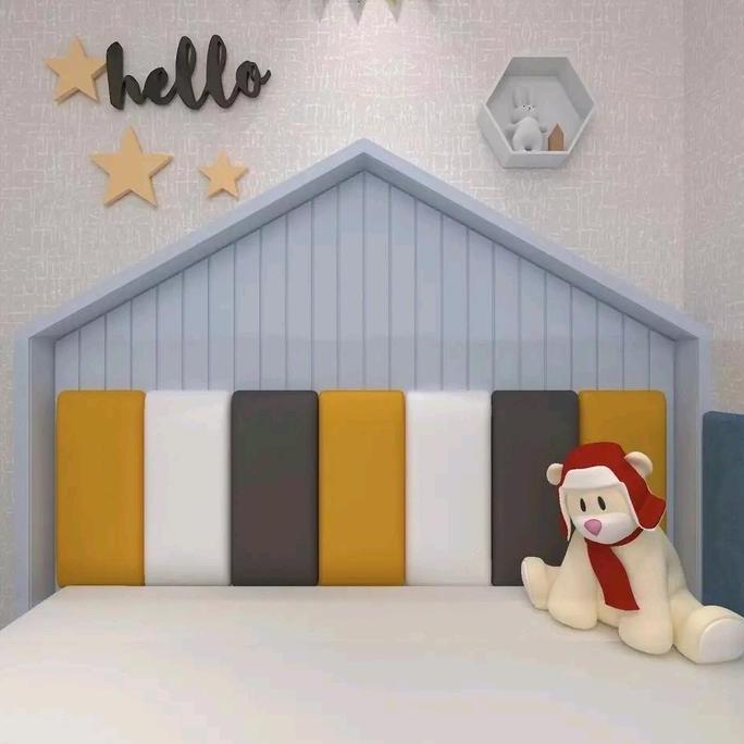 Wall panel foam 3D 20x60. Headboard Bed wallpanel dinding . Wall panel busa dandaran kasur tempat ti