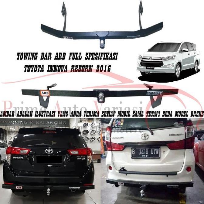 TOWING BAR ARB BESI BUMPER BELAKANG TOWING BAR - INNOVA REBORN 2016 ORIGINAL DAN TERPERCAYA