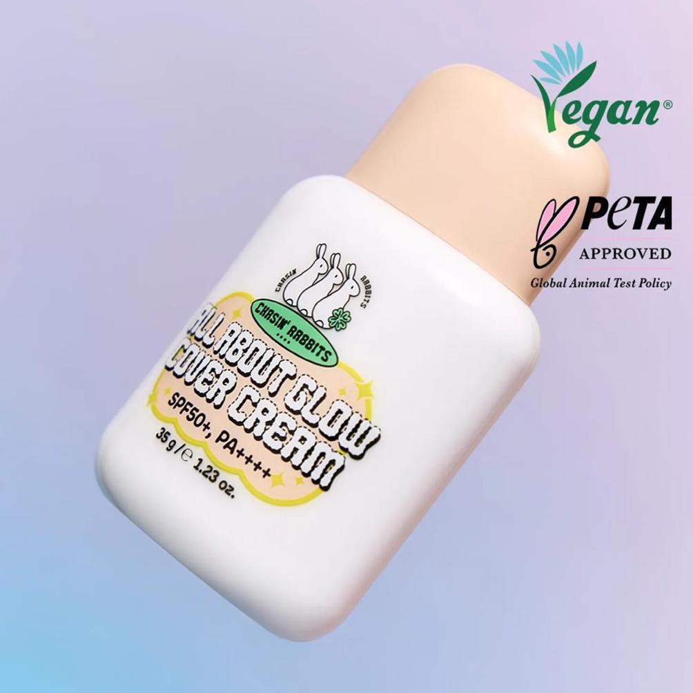 READY STOCK CHASIN' RABBITS ALL ABOUT GLOW COVER CREAM SPF 50+ PA++++ 35gr