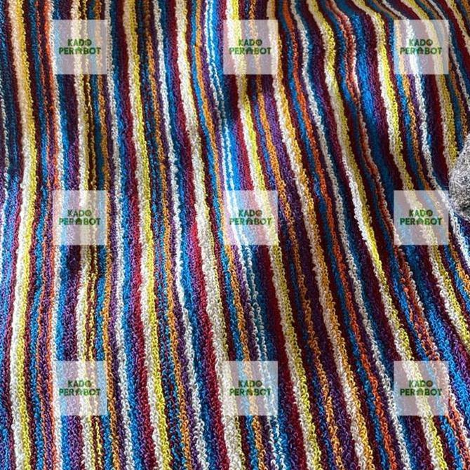 Keset Kaki Handuk Motif Cerah - Keset Handuk Salur - Keset Pelangi