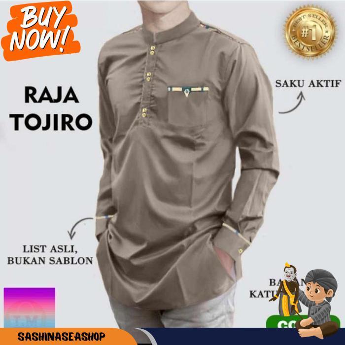 Ufc Raja Tojiro Baju Koko Pria Lengan Panjang Muslim Qurta Raja Tojiro Ukuran Jumbo M,L,Xl,Xxl