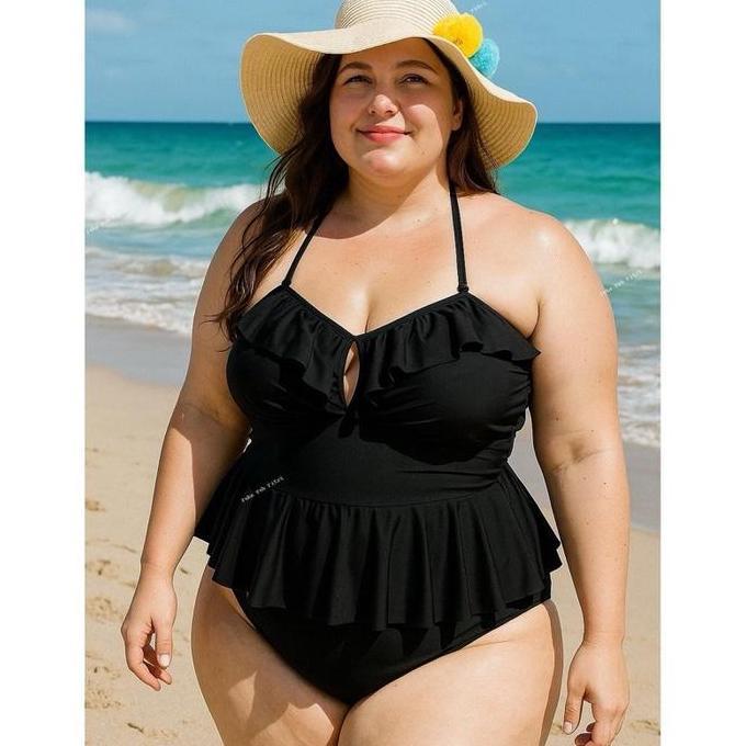 SWIMWEAR BLACK PLUS SIZE BRAND F21+