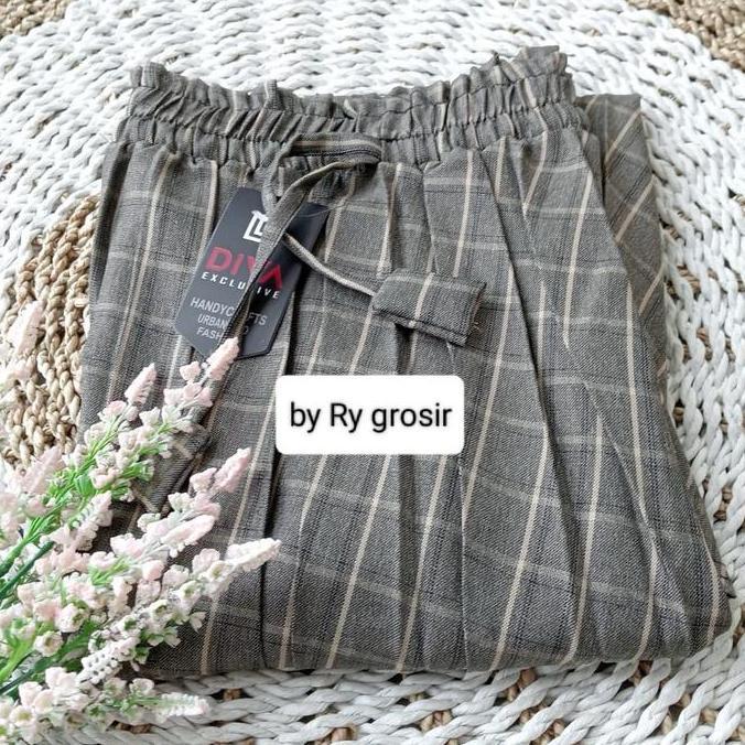 Rok Tartan Wanita Motif Kotak Model Plisket  Kekinian Panjang