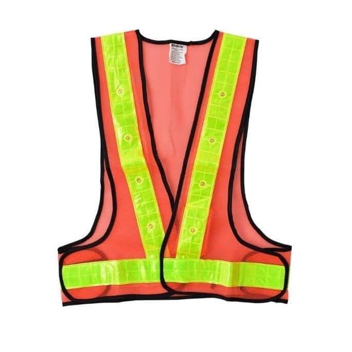Krisbow Rompi Pengaman Safety Vest Lampu LED Krisbow Reflektor cahaya