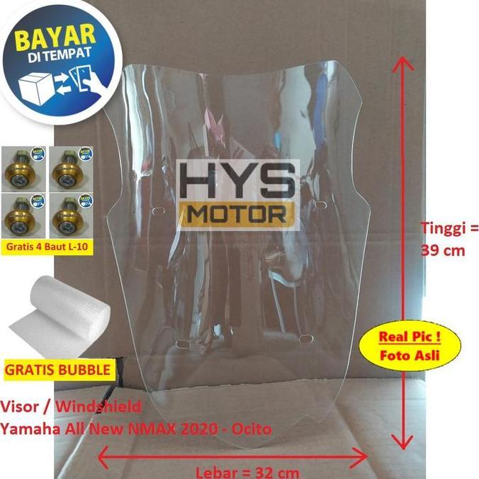 Visor Nmax New 2020 2021 2022 Ocito Windshield Variasi Bahan Acrylic Akrilik Tebal 2 Mili Panjang 39