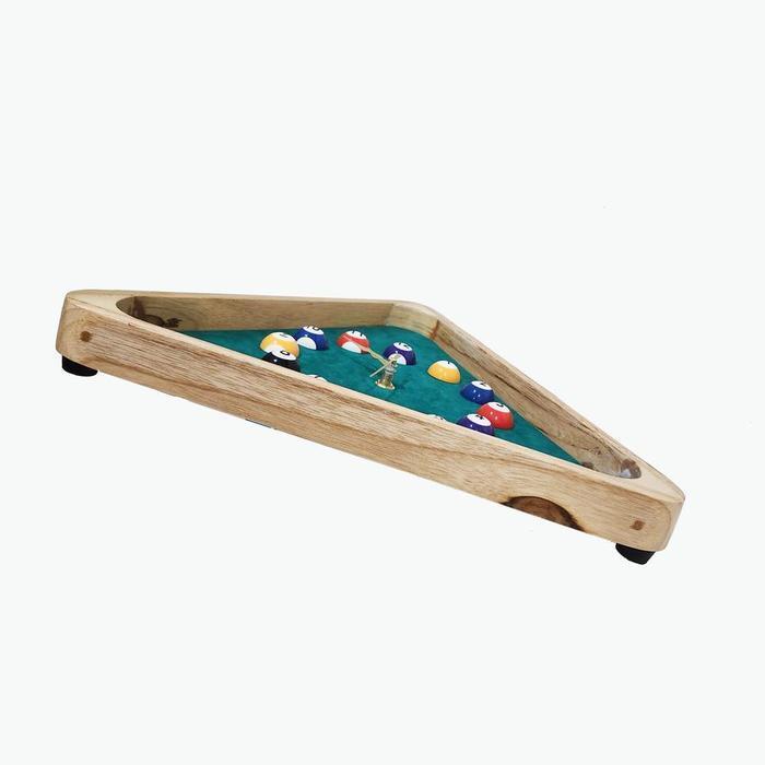 Jam Dinding Billiard Cafe Home Room Dekorasi Kamar Interior Billiard Clock Wall Wood Pool Triangle D