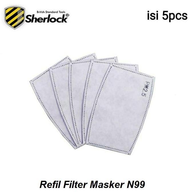 Ready Filter Masker N99 Sherlock Refil isi 5pcs