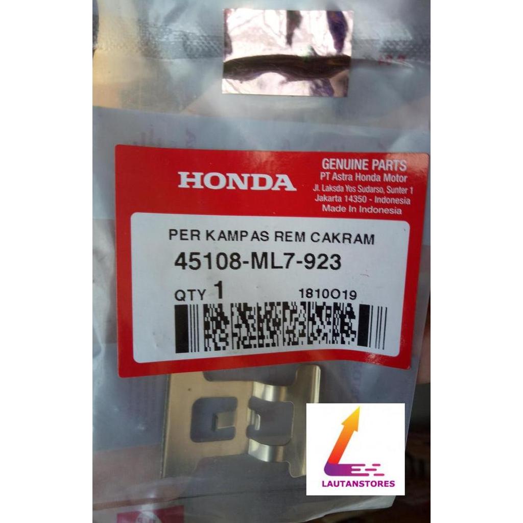 45108-Ml7-923 Plat Tahanan Kaliper Disk Belakang Supra X 125 Dd Blade