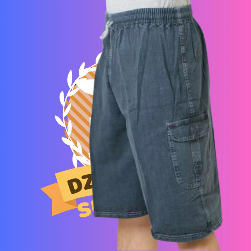 Termurah / Hot Sale Celana Kolor Pendek Cargo Semi Jeans / Celana Pendek Pria Dewasa Model Gembol Ba