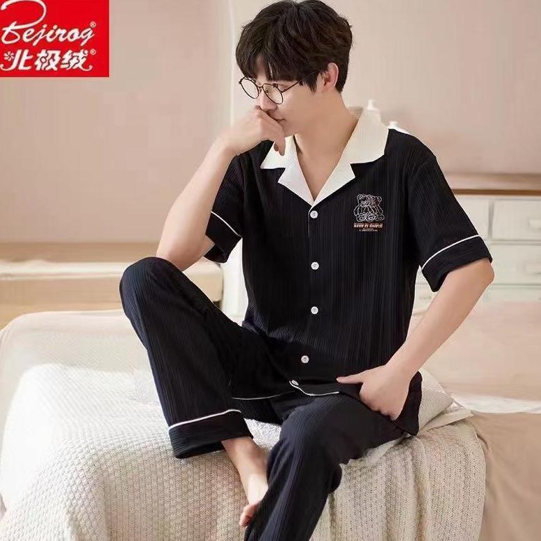 best deals pajamas cowok dewasa import piyama pria remaja set celana panjang pajamas laki laki katun