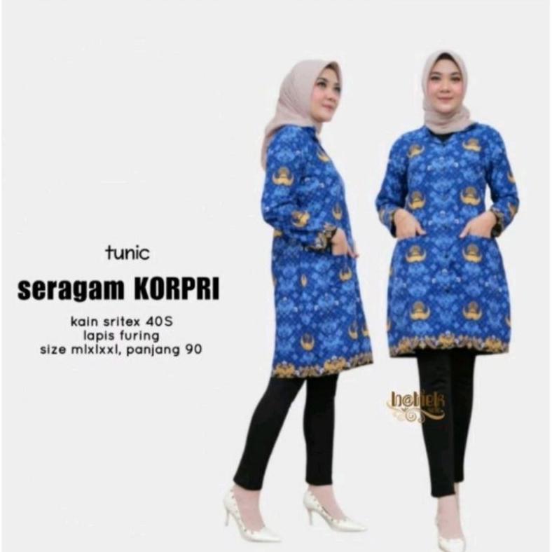 Seragam Tunik Korpri Wanita Terbaru 2025 Lapis Furing Baju Korpri Wanita Terbaru Tunik Korpri Wanita
