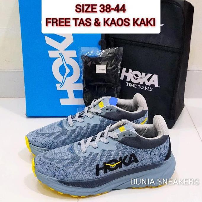 Termurah / Hot Sale Sepatu Hoka Running Atr7 Premium Quality Free Tas Dan Kaos Kaki- Sepatu Lari Hok