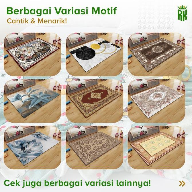 BEST PRICE - RAJA - Karpet Lantai Karpet Ruang Tamu Desain Modern Estetik Elegan [12]