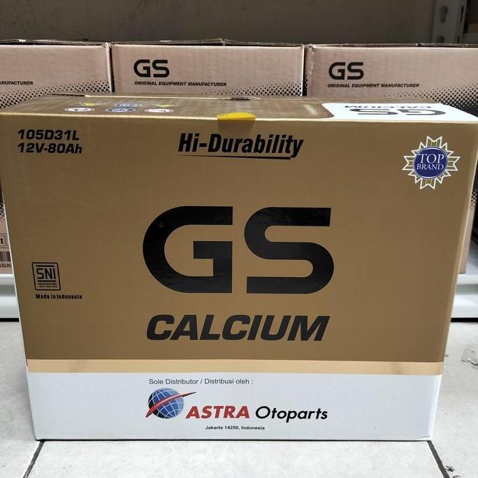 Murah Aki Mobil Pajero Dakar, Fortuner Diesel 105D31L Gs Astra Calsium 80Ah