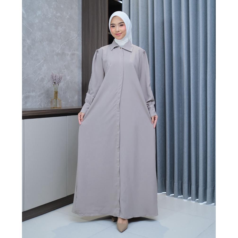 promo terbaru maudy dress gamis bahan sabrina anti uv premium variasi swarovsky bunga gamis wanita t