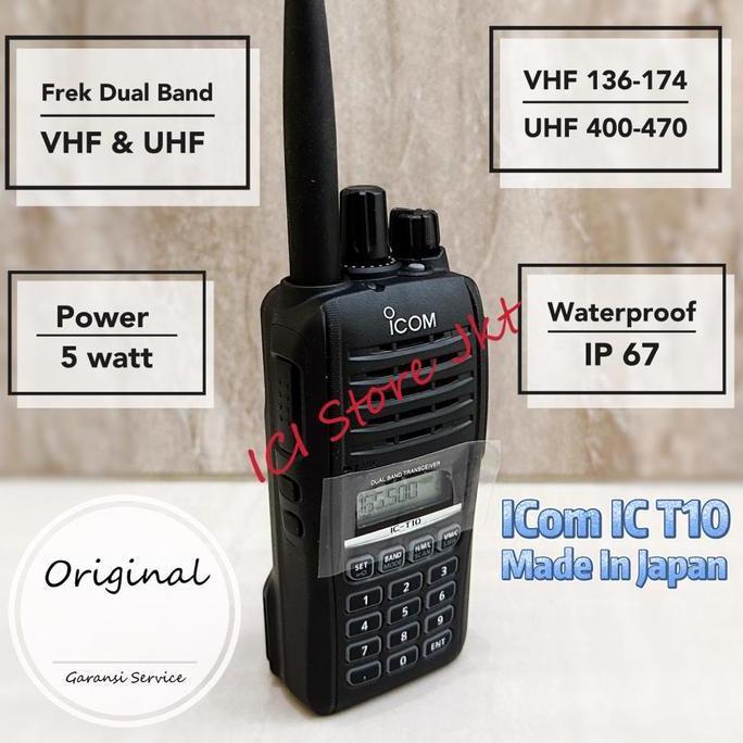 Sale Ht Icom Ic T10 / Ht Icom T 10 / Ht Icom Dual Band Walkie Talkie