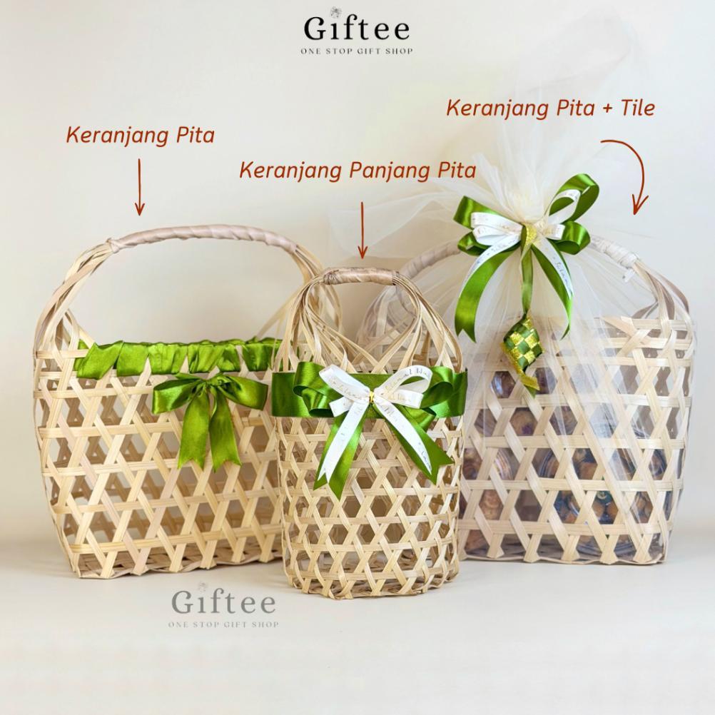 VELTRIXCORNER HAMPERS LEBARAN CAIRO PARCEL SET KUE KERING KERANJANG COOKIES TAS ANYAMAN BAMBU ROTAN 