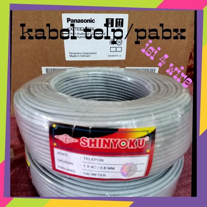 Grosir Kabel Telepon Isi 4C X 0,6Mm Kabel Telepon Isi 4 Shinyoku 100M.