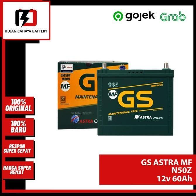 Murah Aki Mobil Gs-Astra Mf N50Z/ N-50-Z / N 50 Z - Aki Hino Sg Series