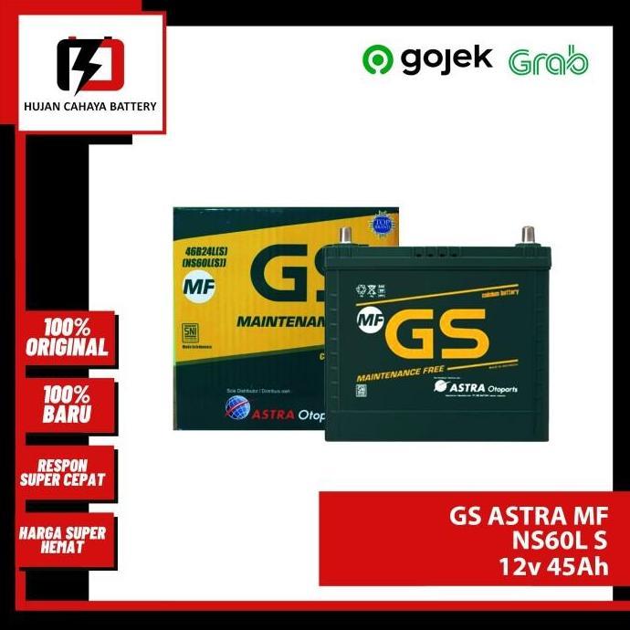 Murah Aki Mobil Gs-A Mf Ns60Ls / Ns-60-L(S) / Ns 60 L S - Aki Vios New / Trd