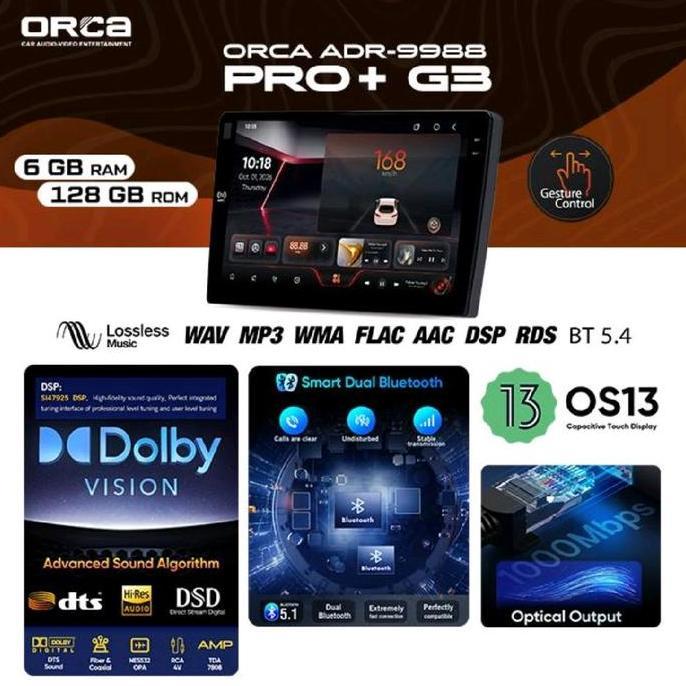 Sale Android Orca Adr-9988 Pro+ G3 Nfc Ram 6/128 10Inch