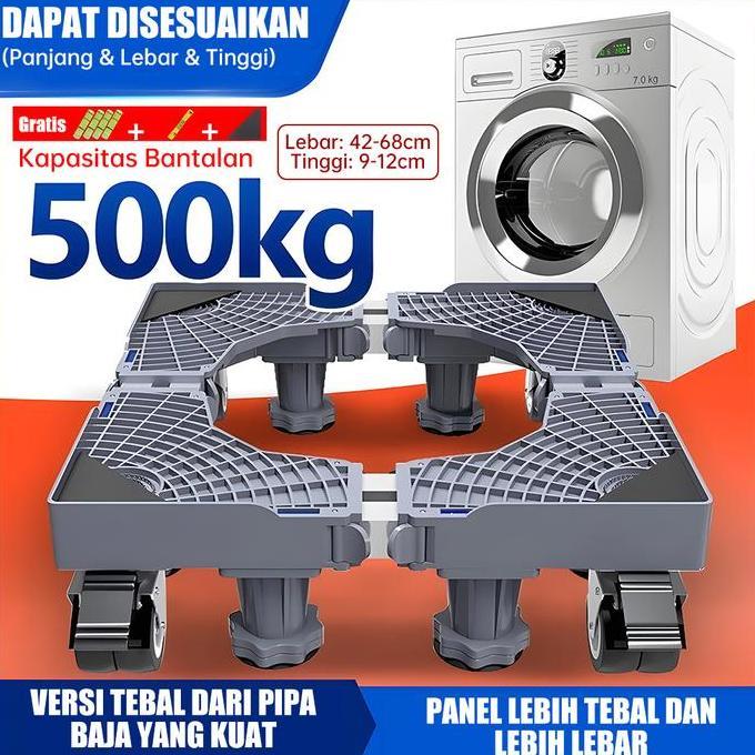 Alas Mesin Cuci Stainless Steel yang Dapat Disesuaikan / Alas Kulkas, Dudukan Mesin Cuci /kaki kulka