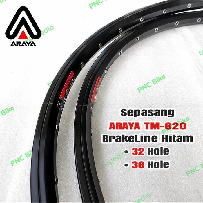 Rims 36 hole 32 hole Rims 26 Araya TM 620 Brakeline Hitam