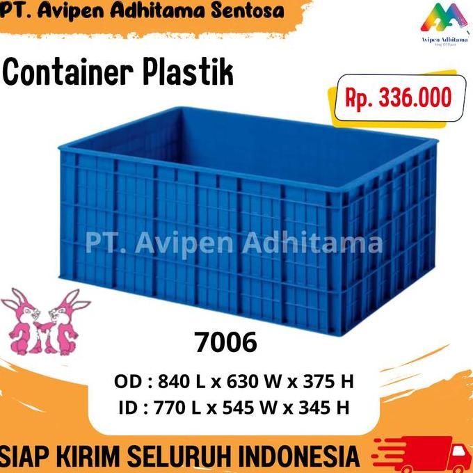 Keranjang Industri Rabbit Kontainer Plastik Container Box Serbaguna Type 7006