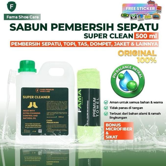 FAMA-SUPER CLEANER 500ML-PREMIUM-PEMBERSIH SEPATU-SABUN SEPATU-FAMA SHOES CLEANER-FAMA SHOE CLEANER