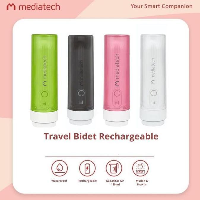 Mediatech Travel Bidet Rechargeable Jet Washer Portable