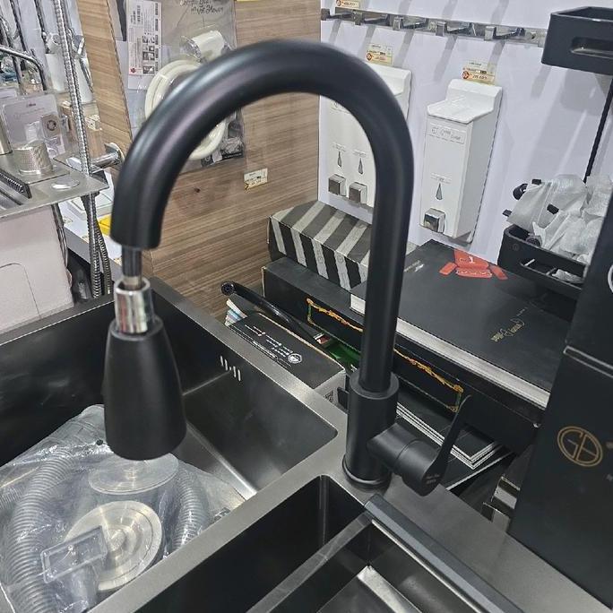 Murah Kran Tarik Panas Dingin Merek Bano Air Hitam Minimalis