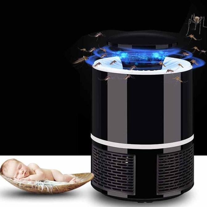 Perangkap Jebakan Nyamuk Lalat Kipas Lampu Led Ultraviolet Elektrik