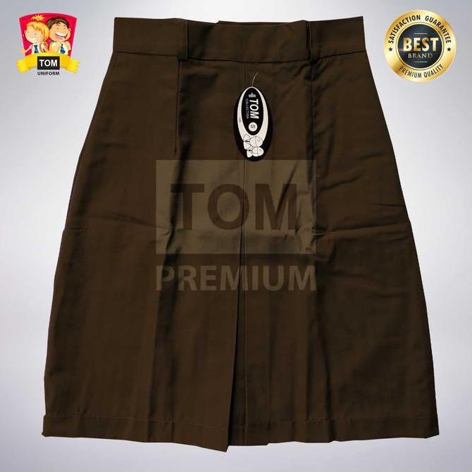 Seragam TOM - Rok SMA Span (L1) Pendek Coklat Pramuka