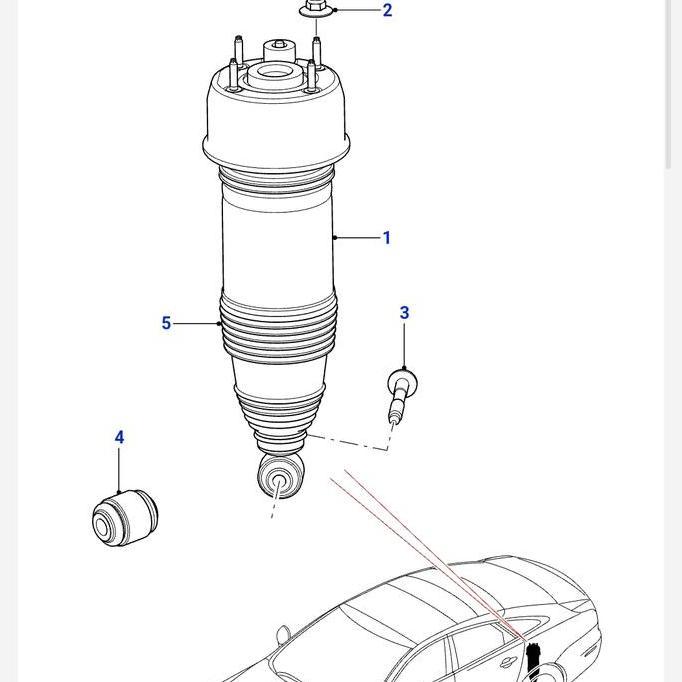 Promo Shock Air Suspension Belakang Jaguar Xj Xjl Xjr Original C2D11405 C2D18898 Airmatic Rear Jagua