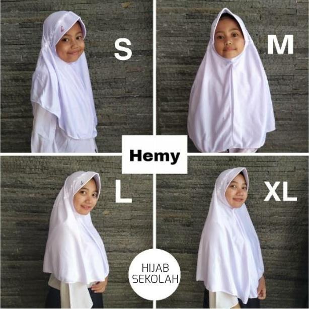 PROMO Hijab instan Serut sekolah / kerudung rabbani hemy tali atas / jilbab rabbani kW / Kerudung se