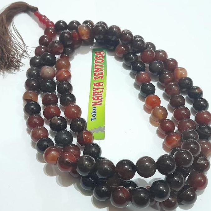 Tasbih Batu Aki Sulaiman Madu 12MM 99Butir