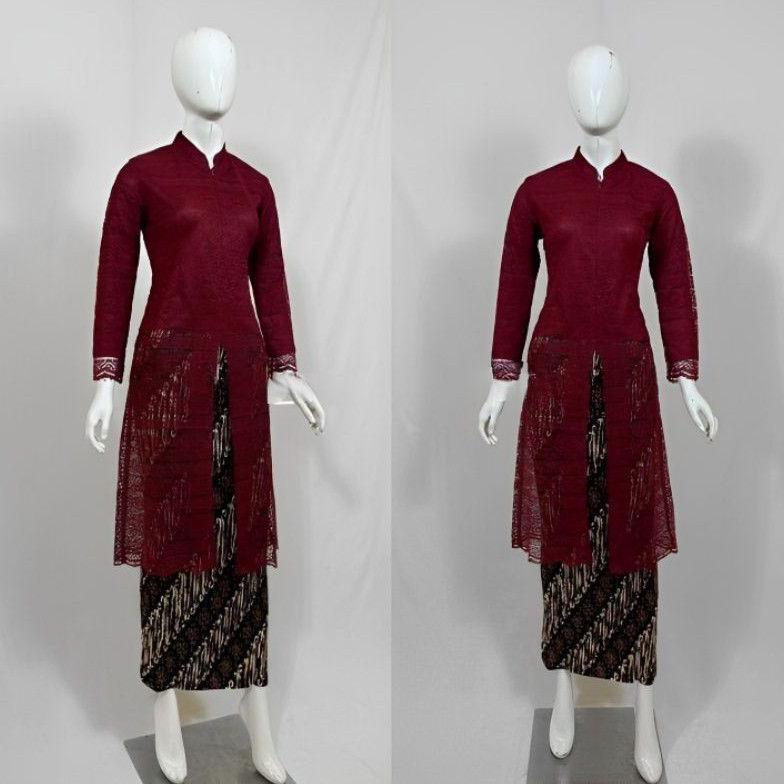 Hot Deals Atasan Kebaya Tunik Brokat Modern Kebaya Jumbo 3Xl Baju Kondangan Model Busui Resleting De