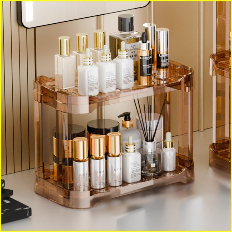 CELVIQUE RAK ACRYLIC KOSMETIK RAK MAKEUP RAK ORGANIZER KOSMETIK / RAK KOSMETIK ACRYLIC 3 TINGKAT SER