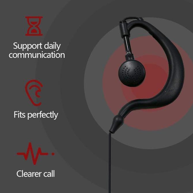 DERADUAJI Walkie Talkie Headphone / HandFree HT / Headset HT / Headset Mic HT Walkie Talkie Baofeng 