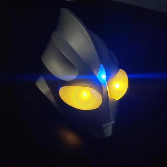 FEWRITZ Topeng Helm Ultraman Tiga Mainan Topeng Ultraman Tiga Tactile Switch Untuk Cosplay