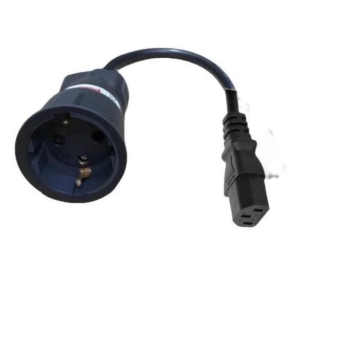 Kabel Power Cord Konverter Perubah C13 to CEE7/7 Shuko