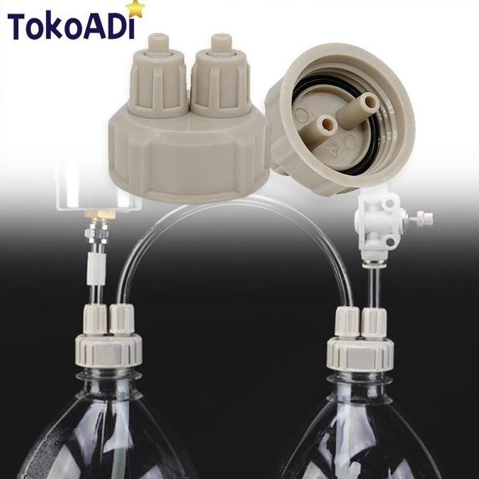 FEWRITZ 1SET/5PCS Tutup Botol Co2 DIY Cisod Ragul Aquascape Dengan Seal Karet
