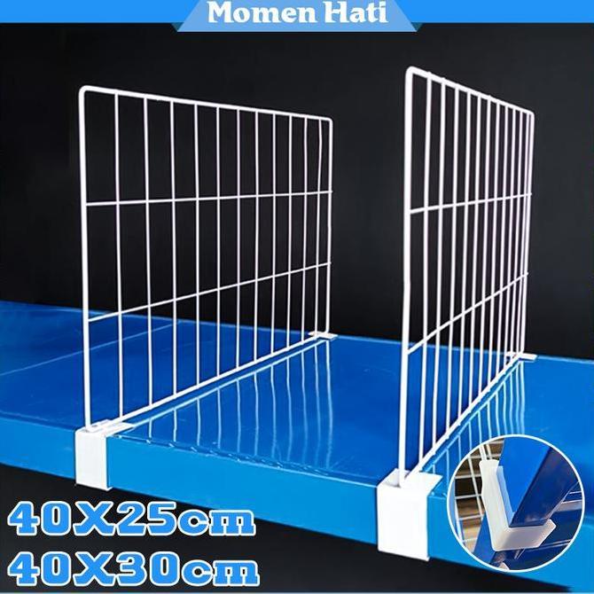 SASGIVER Sekat Rak Gondola Minimarket Aksesoris Rak Gondola 40X25 40X30