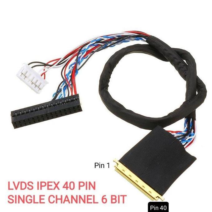 Hadiojaya_ - Kabel LVDS Panel Layar Laptop LVDS IPEX 4 PIN Untuk Board Universal - Single Dual Chann