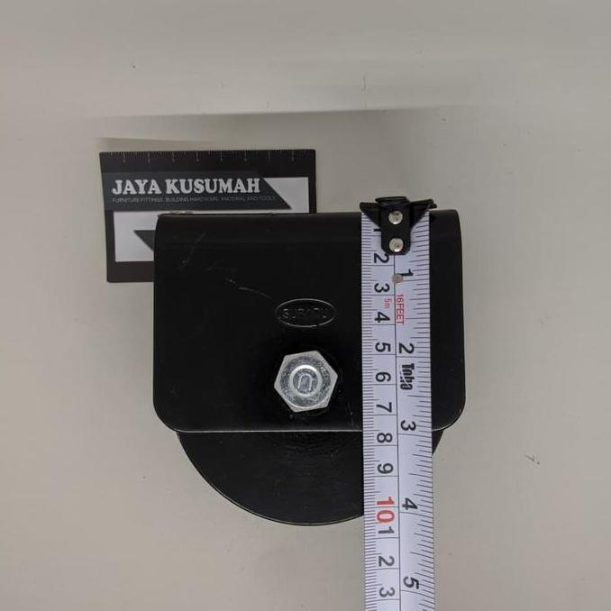 Roda Pagar Roda U Besi 10 cm Subaru Hitam Baja Laher Kuat