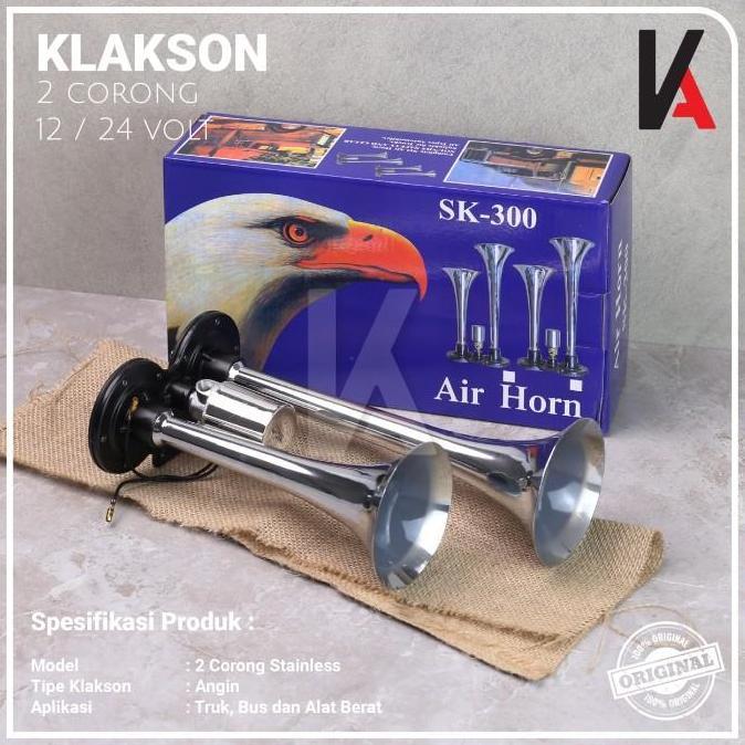 Klakson 2 Terompet / Klakson Angin Mobil Bus / Truk / Container