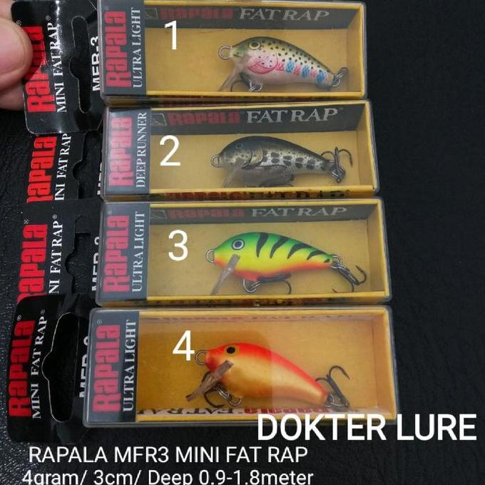 MINNOW RAPALA MRF3 MINI FAT RAP 4gram Lure UL