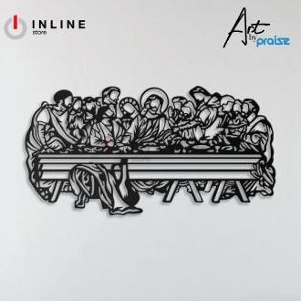 Perjamuan Terakhir Hiasan Dinding Ruang Tamu Metal WallArt Last Supper